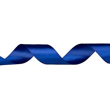 Imagem de Craft County - Fita de cetim dupla face de 2,5 cm - Azul royal - 23 m - Ótimo para projetos de artesanato, embrulho, casamentos, festas, projetos florais, decoração de casa e muito mais