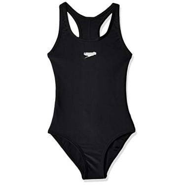 Imagem de Maiô Infantil, Speedo, Vital 3, Lycra Lisa com Costas Nadador, tamanho 8 - Petro