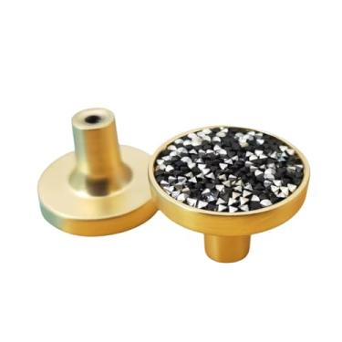 Imagem de Puxadores de gaveta para móveis de armário Puxadores de cozinha para maçaneta de porta Gaveta de móveis para cozinha Gancho de suspensão de parede decorativo, M, preto diamante