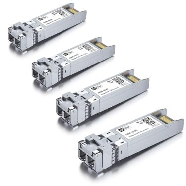 Imagem de H!Fiber Módulo SFP+ LC multimodo 10G, transceptor de fibra 10GBase-SR para Cisco SFP-10G-SR, Meraki MA-SFP-10GB-SR, Ubiquiti UniFi UF-MM-10G, Mikrotik, Netgear e mais (MMF, 850nm, 300m, DDM) 4