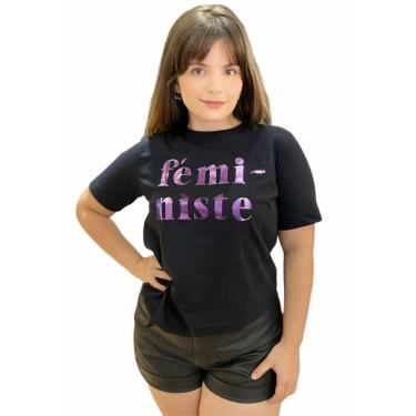 Imagem de Camiseta Tshirt Feminina Feministe Colcci - Preto Preto M-Feminino