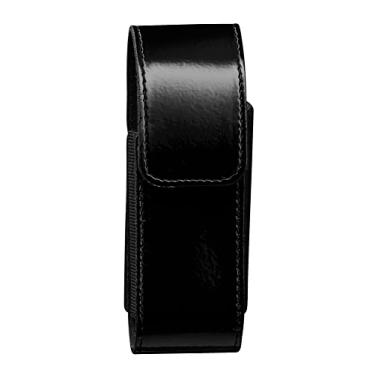 Imagem de Suporte de torniquete para cinto de serviço, couro preto de alto brilho com encaixe oculto