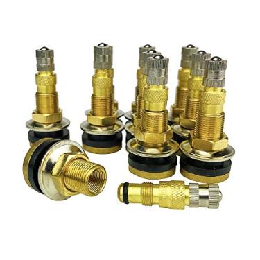 Imagem de KEX TR618A Hastes de válvula de trator líquido de ar sem câmara para pneus sem câmara, rodas industriais, agrícolas, haste de válvula de pneu de fixação - pacote com 10