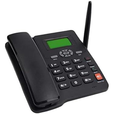 Imagem de Telefone de mesa comercial GSM - telefone estilo desktop com slot para cartão SIM - telefone fixo sem fio WIFI, função de rediscagem viva-voz, identificador de chamadas, para hotel de escrit