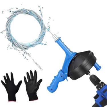 Imagem de Desentupidor de Vaso Sanitário, Cozinha, Ralo de Chão, Cano Entupido, Mangueira de Aço Inoxidável com Cabo