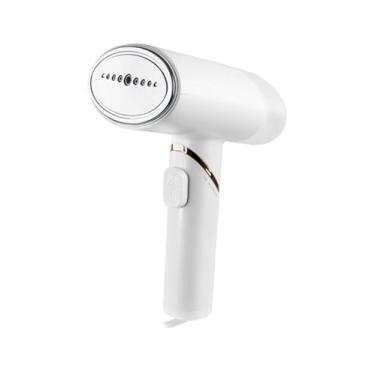 Imagem de Vaporizador De Roupas 110v/220v Bivolt Para Viagem Portátil, Ferro De Passar Roupas A Vapor E Higienizador Com 1000w, Potente Dobrável E Compacto, Com Luz Led E Reservatório de Água - Cor Branco