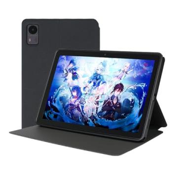 Imagem de Qiawum Capa com suporte fólio para tablet CHUWI Hi10 XPro 2023 de 10,1 polegadas, capa fina de couro PU com vários ângulos de visão com função de despertar/hibernar automático, capa protetora traseira