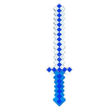 Imagem de Brinquedo Espada Pixel Minecraft 58Cm Som E Luz - Azul Nº25