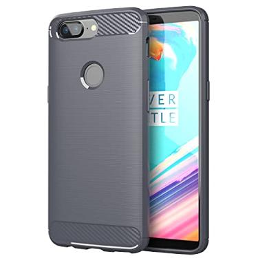 Imagem de Capa para OnePlus 5T, tecnologia de absorção de choque TPU com moldura elevada protetora para OnePlus 5T (cinza)