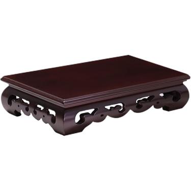 Imagem de Mesa de altar pequena, mesa de meditação de madeira esculpida à mão, prateleira de santuário, altar estilo oriental, mesa baixa para puja, espaço pessoal de Buda para mini mesa de centro, de