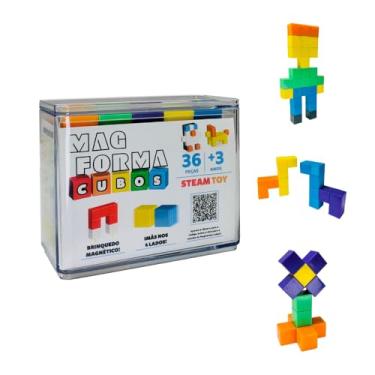 Imagem de Magforma Cubos 36 peças cubos magneticos brinquedo magnetico
