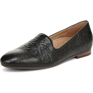 Imagem de Vionic Tênis feminino North Willa Slip On Flat – suporte feminino que inclui conforto em três zonas com suporte ortopédico para o arco da palmilha, preto enrugado napa 35, médio, Napa enrugado preto,