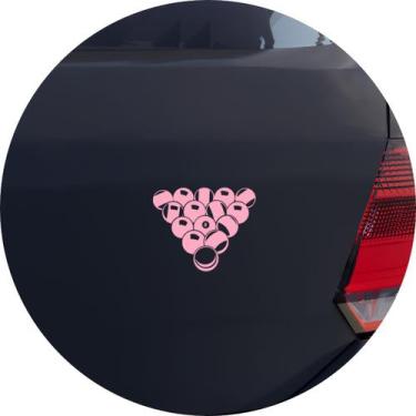 Imagem de Adesivo de Carro Sinuca Bolas de Bilhar - Cor Verde - Melhor Adesivo, 