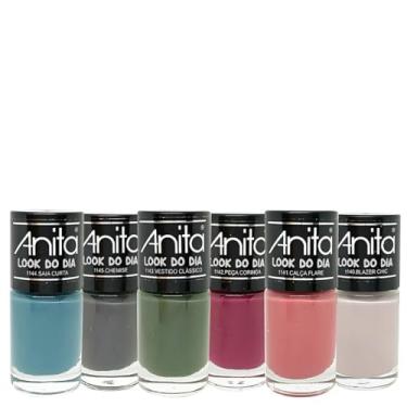 Imagem de Esmaltes Anita Look do Dia, Kit com 6 Cores, Saia Curta, Chemise, Vestido Clássico, Peça Coringa, Calça Flare, Blazer Chic