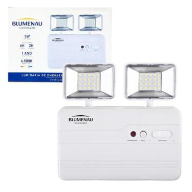 Imagem de Luminária Emergência Led Bloco Autônomo 5w 1200lm Blumenau
