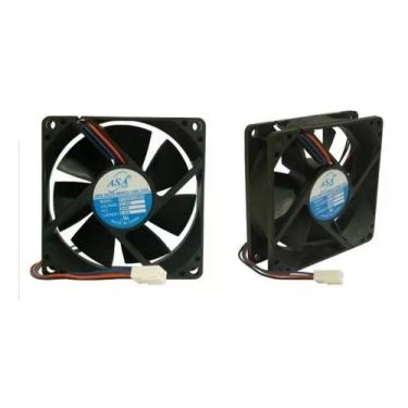 Imagem de Micro Ventilador Cooler 80x80x25  Asafan 12v 3100rpm- 2 Unid - Asa Fan