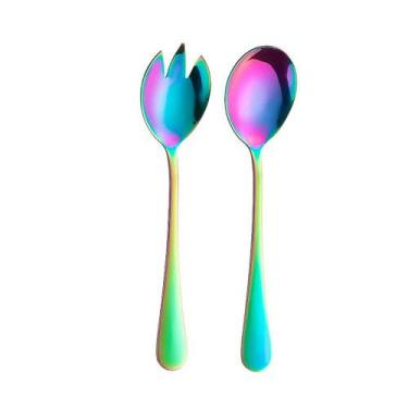 Imagem de Par de Talher para Salada 20Cm Inox Furta Cor - Mai Home
