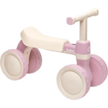 Imagem de Bicicleta de Equilíbrio Com Som Para Bebês 4 Rodas Buba, Rosa