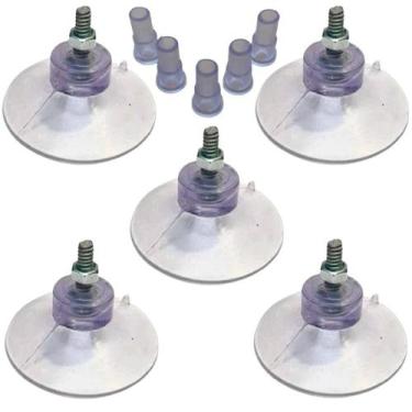 Imagem de Kit 5 Ventosas De 40Mm (4 Cm) Pvc C/Parafuso,Porca E Selante - H Plást