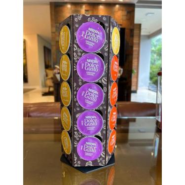 Imagem de Organizador Cafe Dolce Gusto P/30 Capsulas Torre Giratorio Porta Cápsu