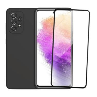 Imagem de Kit Capa Capinha Aveludada e Película de Vidro 3D Compatível Samsung Galaxy A73 - SMART E CASE