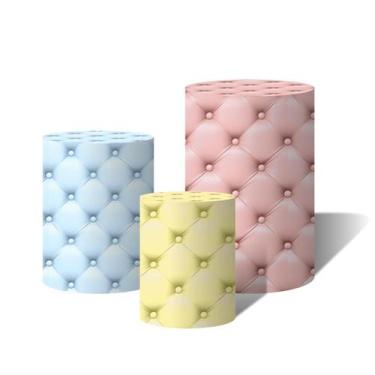 Imagem de Trio Capas Para Cilindro Versátil Capitonê Candy Colors Cores Claras C