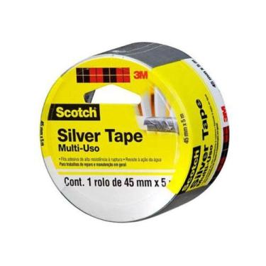 Imagem de Fita Silver Tape Multiuso 500x4,5cm - Scotch, Prata, 45mmx5m