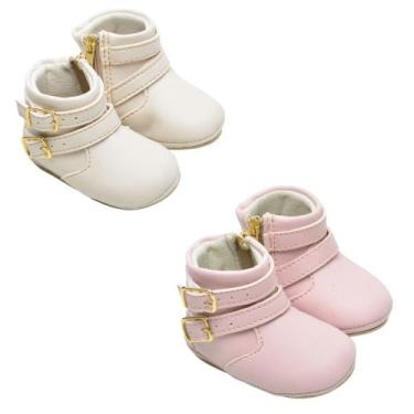 Imagem de Botinha Bota Bebe KIT 2 PARES Menina Recém Nascido Inverno - Seven Bra