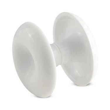 Imagem de Puxador Duplo P/ Porta De Vidro Concha Grande Resina Branco - R. Sabat