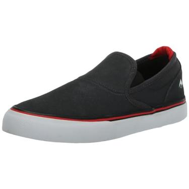 Imagem de Emerica Tênis de Skate Masculino Wino G6 Slip-ON, Cinza escuro/preto/vermelho, 8