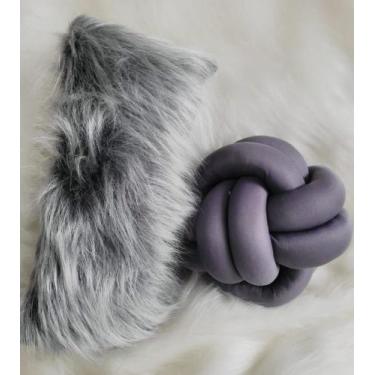 Imagem de 1 Almofada Baguete Pelo Alto Decoração + 1 Nó Nozinho - Gabi Flor, Cin