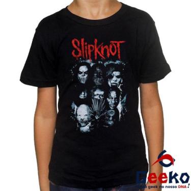 Imagem de Camiseta Infantil Slipknot 100% Algodão Banda Rock Geeko, Preto, 12