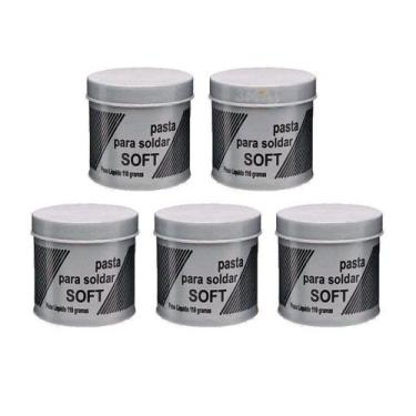 Imagem de Kit 5x Pasta para Soldar 110g Fluxo Estanho Eletrônica Pci Smd Compone