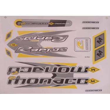 Imagem de Adesivo colante bike monaco raptor amarelo - Amazonas