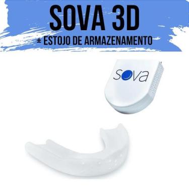 Imagem de Protetor Bucal noturno placa bruxismo SOVA 3D com estojo - SOVA Night 