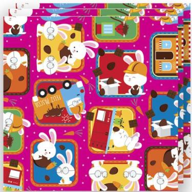 Imagem de Embalagem para Ovo de Páscoa Fábrica Coelhos Pink 69cm x 89cm - 3 Un -