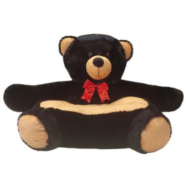 Imagem de Assento Para Bebe Urso De Pelúcia Apoio Sofazinho Cadeirinha - Príncip
