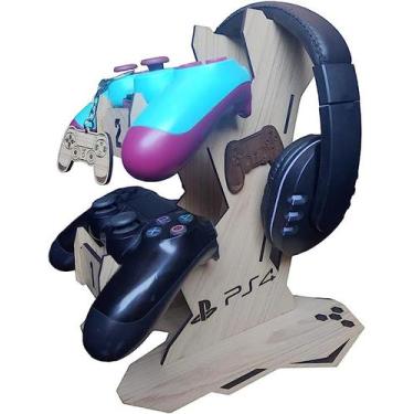 Imagem de Suporte Porta 2 Controle Headset  + Chaveiro - LUALKI, NOGUEIRA