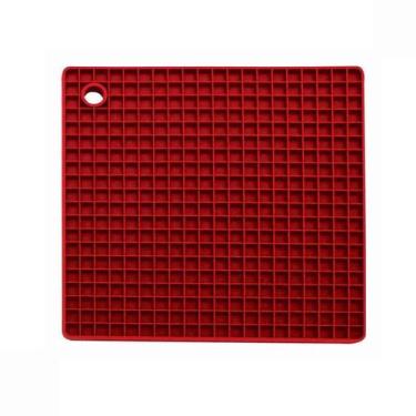 Imagem de Descanso de Panela em Silicone Quadrado 18cm Vermelho 16292 - Yazi