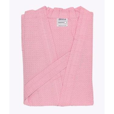 Imagem de Roupão de Banho Briza Piquê Adulto 100% Algodão Manga Curta (5008)  Ro