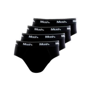 Imagem de Kit com 4 Cuecas Infantil Slip Mash 193.01, Preto, M