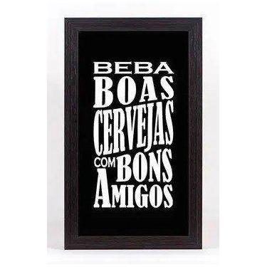 Imagem de Quadro Porta Tampinhas Pequeno - Beba Boas Cervejas 1154 - Karin Grace