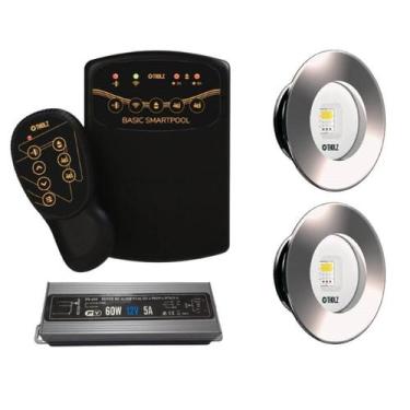 Imagem de 2x led slim 10w tholz + fonte 60w + basic smartpool, 10W