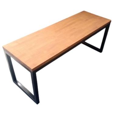 Imagem de Banco Estilo Industrial Multiuso com Tubos de Ferro e Madeira Pinus Ma