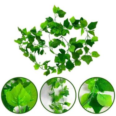 Imagem de 8 Hera Corrente Artificial Folha de Uva Trepadeira 16 Metros - Decor A