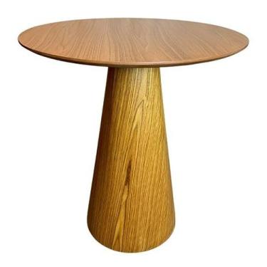 Imagem de Mesa de Jantar Cone 60 cm Base Madeira Freijó Tampo Freijó - Personal 