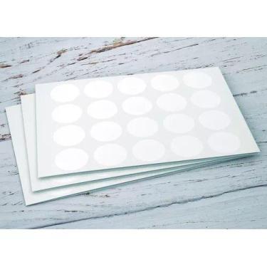 Imagem de Kit 100 Etiquetas Bolinha Adesivo Mini Lacre Selo Envelope Cartela - K