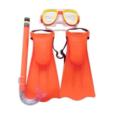 Imagem de Kit Mergulho Completo Infantil Máscara Snorkel Pé De Pato Óculos Nadad