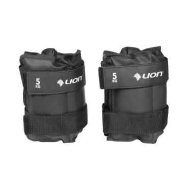 Imagem de Par Tornozeleira Caneleira de Peso 5 kg Exercício Academia - Lion Fitn