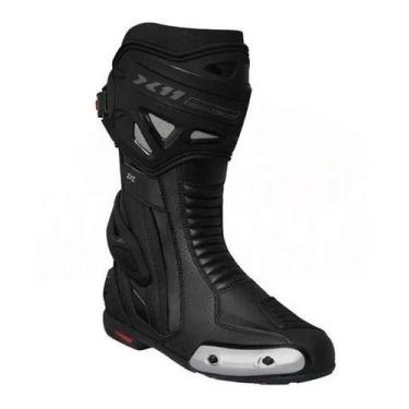 Imagem de Bota X11 Speed Masculina Race Pro Cano Longo Motociclista, 42, Preto